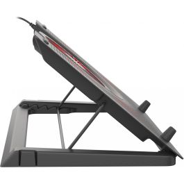 GENESIS Oxid 550 Base Refrigeradora para Portátil 17.3" (43.9 cm) 5 Ventiladores 2800 RPM, Iluminación LED Roja, Negro