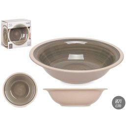 Plato Hondo Gres Gris Borde 21Cm Vessia (36 Unidades) Plato Hondo Gres Gris Borde 21Cm Vessia (36 Unidades)