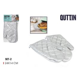 Set de 2 manoplas de cocina Silver - Quttin (24 Cajas) Precio: 47.68999983. SKU: B168MEHDHV