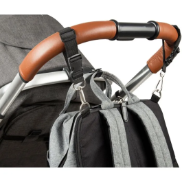 Tineo Juego de 2 Mosquetones Clips para Bolsas de Pañales en Coches de Bebé - Negro - TIN3275054059510