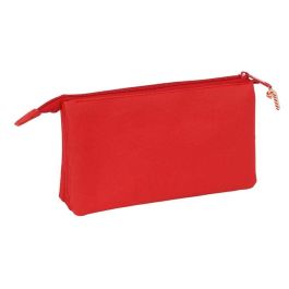 Safta Portatodo triple Osito Rojo Felices Fiestas 22x12x3cm
