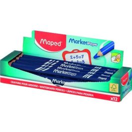 Lapiz Marcador Maped Para Pizarra Azul (Set de 12) Precio: 14.49999991. SKU: B1FC6YB6R3