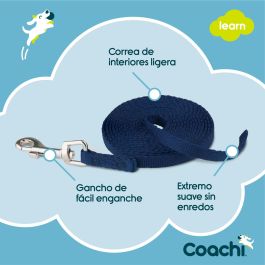 Coachi Correa de Adiestramiento Puppy Training Line para Cachorros y Perros Azules 2.5M Nylon Ligera - Ayuda a Evitar Comportamientos No Deseados en Casa