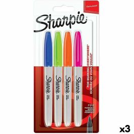 Set de Rotuladores Sharpie 4 Piezas Multicolor (3 Unidades)