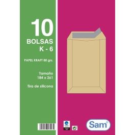 Sobre-Bolsa Sam 184X261 Kraft 80G (Silicona) Paquete De 10 25 unidades Precio: 28.90000058. SKU: B16PQ2YTX3