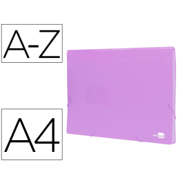 Liderpapel Carpeta Clasificadora Fuelle Polipropileno DIN A4 Lavanda Opaco 13 Departamentos Precio: 4.94999989. SKU: B143S42379