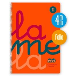 Lamela Cuaderno Espiral Folio 90g Cuadrovía 4mm con Margen Cubierta PP Naranja Fluorescente (5 Unidades) (5 Unidades) Precio: 24.50000014. SKU: B12LKJ6PJZ