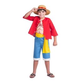 Disfraz luffy sombrero, chaqueta, camiseta, fajín y pantalón talla 7-9 y Disfraz luffy sombrero, chaqueta, camiseta, fajín y pantalón talla 7-9 y