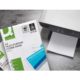 Q-connect copy Papel Fotocopiadora Economy Din A3 80 Gramos Paquete 500 Hojas Certificado PEFC