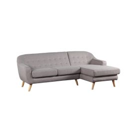 DKD Home Decor Sofá Scandi Chaiselongue Crema, Medidas 226x144x84 cm, Poliéster y Madera de Rubberwood, Altura Asiento 55 cm Precio: 784.49999947. SKU: B12ZWZNXNB