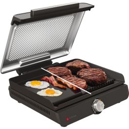 Ninja GR101EU Parrilla y Plancha de Interior Sizzle, Antiadherente, Gran Capacidad, Sin Humo, Temperatura Controlada hasta 260°C