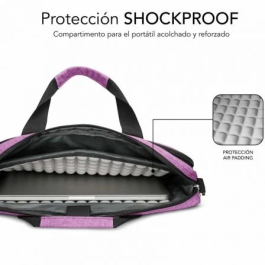 SUBBLIM Maletin Rosa para portatil de 15,6? con proteccion total Air Padding