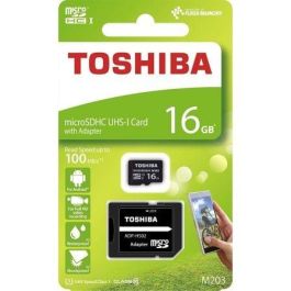 TARJETA MICROSD HC + ADAPTADOR TOSHIBA M203 - 16GB - CLASE 10 - 100MB/S