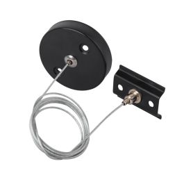 Kit Suspensión Carril Monofásico Negro 1 Metro Cable Acero Altura Regulable HO-SUS-M-N