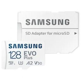 Samsung MB-MC128SA/EU Tarjeta Memoria microSDXC EVO Plus 128GB, 160MB/s, Clase 10 U3 A2 V30, con Adaptador SD para Móvil y Tablet