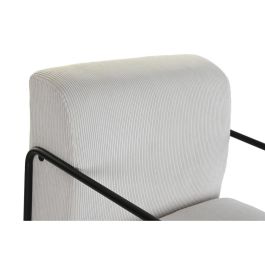 Sillón DKD Home Decor Negro Poliéster Blanco Hierro (64 x 74 x 79 cm)