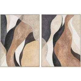 DKD Home Decor Cuadro Urban Abstracto Beige Marrón 80x60 cm, de Lienzo y Ps, Juego de 2 Unidades para Decoración Hogar Precio: 63.89000013. SKU: B16CC2BXY3