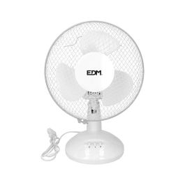 Ventilador de sobremesa. color blanco. potencia: 25w aspas: ø23 27x24x36cm edm