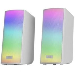 Mars Gaming MSRGB2W Altavoces Bluetooth 2.0 15W con Iluminación RGB, Procesador DSP, Conectividad 5.3 y AUX 3.5mm, Alimentación USB, Blancos Mars Gaming MSRGB2W Altavoces Bluetooth 2.0 15W con Iluminación RGB, Procesador DSP, Conectividad 5.3 y AUX 3.5mm, Alimentación USB, Blancos