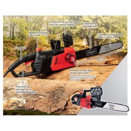 SCHEPPACH Motosierra eléctrica CSE2700 - 45,5 cm - 2700 W - Negro y rojo SCHEPPACH Motosierra eléctrica CSE2700 - 45,5 cm - 2700 W - Negro y rojo