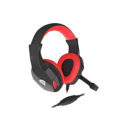GENESIS ARGON 100 Auriculares Gaming Alámbricos de Diadema Supraaurales con Micrófono Boom y Conector 3.5mm Negro, Rojo