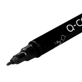 Rotulador Q-Connect Marcador Permanente Doble Punta Color Negro 4 mm Y 1 mm 10 unidades