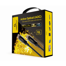 GEMBIRD CCBP-HDMI-AOC-10M-02 Cable HDMI AOC de 10 metros, Tipo A (Estándar), Negro, Soporta 4K UHD a 60 Hz, Conectores Chapados en Oro Precio: 42.58999987. SKU: B1AKDTTLNA