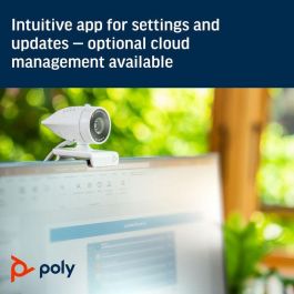 Poly Studio P5 Webcam 1080p USB-A con Micrófono Direccional, Obturador de Privacidad y Compensación de Luz Automática