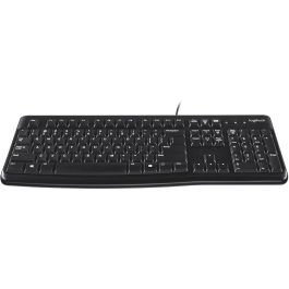 Logitech K120 Teclado para Negocio USB, Resistente a Derrames, Teclas Silenciosas de Perfil Bajo, Teclado Numérico Plug & Play
