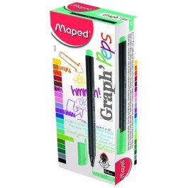 Rotulador Fibra Maped Graph Peps Jade 12 unidades Precio: 5.50000055. SKU: B179H5BX3Y