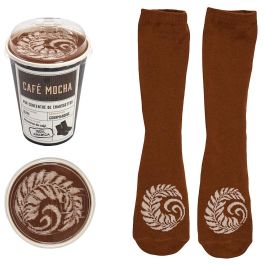 Home Deco Factory Calcetines de Vaso Café, Modelos Surtidos (Mocha, Cappuccino, Latte) Tallas 36-45