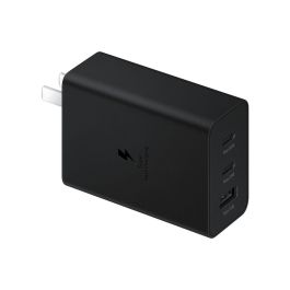 Samsung EP-T6530NBEGEU Cargador de Pared 65W Triple Puerto para Carga Rápida con 2x USB-C y 1x USB-A Negro