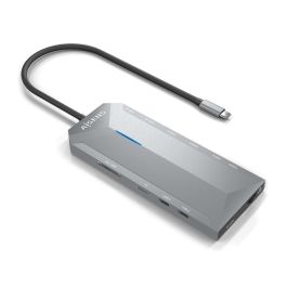 AISENS - USB-C DOCK 12 EN 1, USB-C A 2XHDMI, 1XRJ45, 3XUSB-A, 2XUSB-C, 1XUSB-C PD, 1XAUDIO, 1XSD, 1XMICRO SD, GRIS, 15CM Precio: 56.50000015. SKU: B1FKFSCLC6