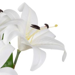 Flor Lirio Blanco Goma Decoración 58 cm