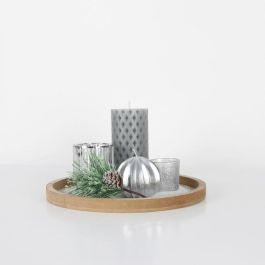 DKD Home Decor Vela Cristal y MDF Dorado 27 x 2 x 27 cm Set de 6 Piezas