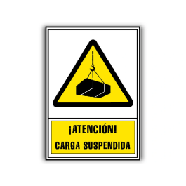 Archivo 2000 Pictograma Atencion Carga Suspendida PVC Amarillo Luminiscente 210x297 mm