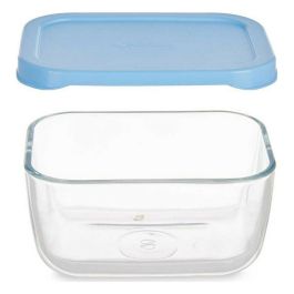 Fiambrera Pasabahce Snow Azul Transparente Vidrio Polietileno 420 ml 12,5 x 6 x 9,5 cm (12 Unidades)