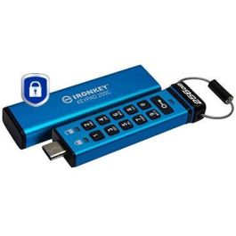 Kingston IronKey Keypad 200C - Memoria USB-C 256GB, Seguridad AES-256 con Teclado, FIPS 140-3, Resistente al Agua IP68