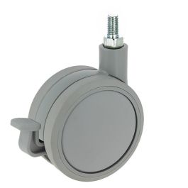 Q&Q ERM8 Rueda Giratoria Rolom Aro Doble Ø80mm con Banda de Goma Silenciosa, Sistema 360°, Versátil para Uso Industrial, Con/Sin Freno Precio: 4.68999993. SKU: B1A4RA7MXN