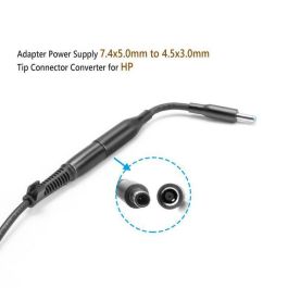 CoreParts Cable Conversor de Corriente y Alimentación para Portátil HP de 7.4x5.0mm a 4.5x3.0mm Conector Recto CoreParts Cable Conversor de Corriente y Alimentación para Portátil HP de 7.4x5.0mm a 4.5x3.0mm Conector Recto