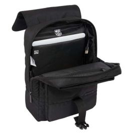 Mochila Safta Con Solapa Portatil 13,3''+Usb F.C. Barcelona Premium Black 120x290x390 mm