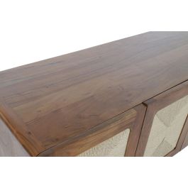 DKD Home Decor Basant Ratan Buffet Marron Oscuro Natural Acacia Ratan 45 x 60 x 165 cm