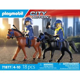 Playmobil Escuadrón Policial a Caballo para Niños de 4 a 10 Años, Juguete de Plástico