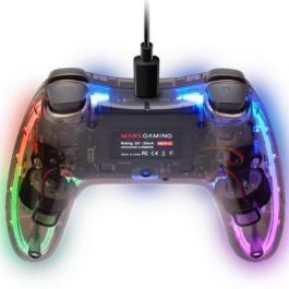 Mars Gaming MGP-C Gamepad RGB Neon Translucido, Vibración Háptica Dual, Cable USB-C Extraíble, Compatible PC Switch PS3 Android