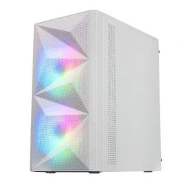 Mars Gaming Caja MC-MEW Blanca Mini Tower Gaming con Ventiladores RGB y Ventana Cristal Templado