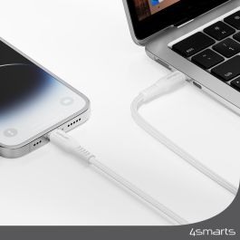 4smarts Cable USB-C a Lightning RapidCord PD 30W 1.5m Plata Blanco