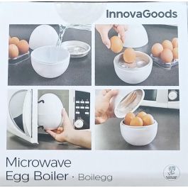 Cuecehuevos para Microondas con Recetario Boilegg InnovaGoods Cuecehuevos para Microondas con Recetario Boilegg InnovaGoods