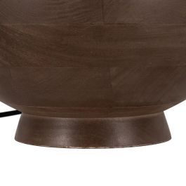 Base Lámpara Mesa Marrón Madera de Mango 31 X 31 X 38 cm