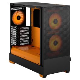 Fractal Design Pop Air RGB Orange Core TG Clear Tint Caja Torre PC con Ventana Cristal Templado y RGB Negro Naranja ATX mATX Mini-ITX
