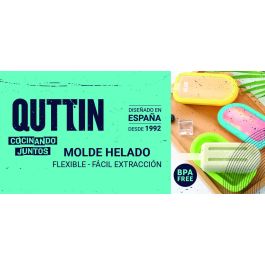 Quttin Molde Helado Individual Silicona 6,5 x 3 x 14 cm (36 Unidades)
